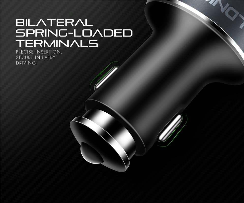 ldnio c502 front and back seats 5v 5.1a 25.5w auto-id 4-port dual usb car charger