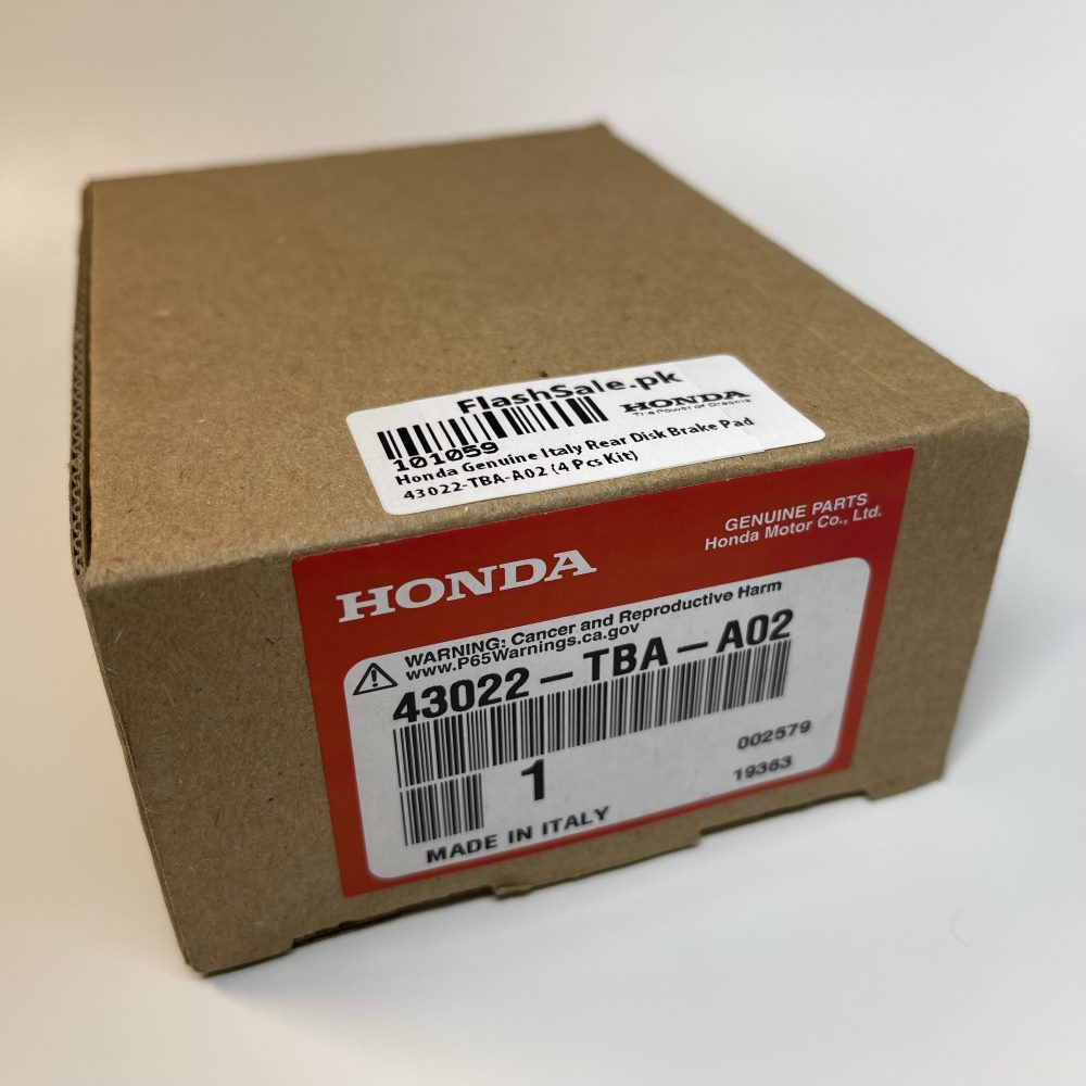 honda genuine italy rear disk brake pad 4 pcs kit 43022-tba-a02