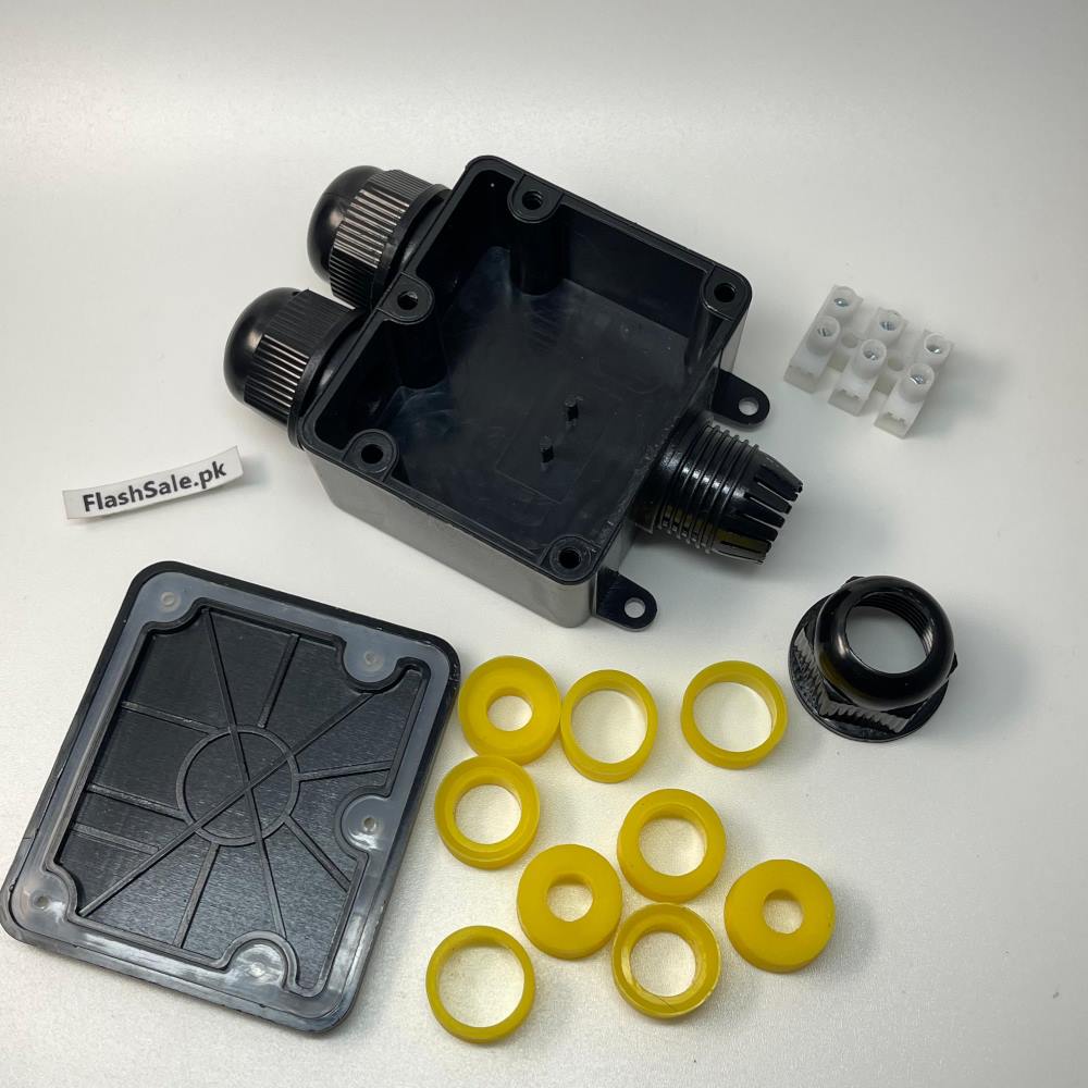 z and x g712 ip68 waterproof 450v 24a outdoor electrical junction box with 4-9mm variable width wire rubber ring sealers