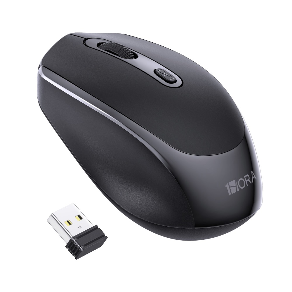 1hora rat001 adjustable dpi 800/1200/1600 ultra silent click 2.4ghz wireless mouse