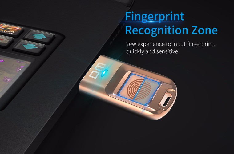 DM F2 Biometric Fingerprint Encrypted Flash Drive